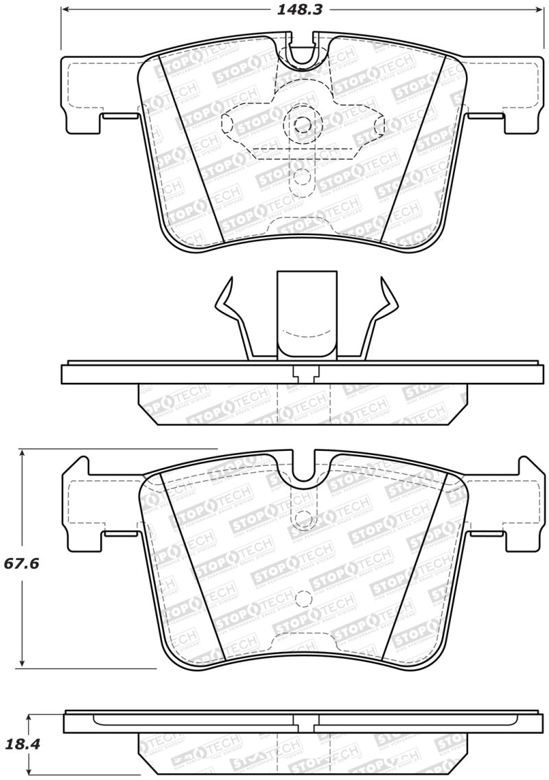 StopTech 14-16 BMW 228i Street Performance Front Brake Pads 308.1561