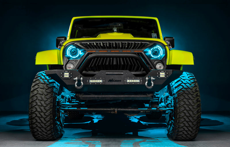 ORACLE Lighting 07-18 Jeep Wrangler JK Oculus 7in. ColorSHIFT Bi-LED Projector Headlights 5876-504