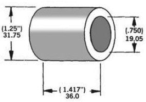 HARDDRIVE Axle Spacer Zinc 41591-90 3/4"X1.41" 339296