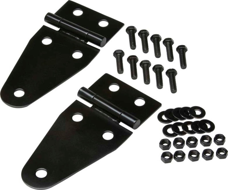 Kentrol 55-95 Jeep CJ/Wrangler YJ Hood Hinge Pair - Powdercoat Black 50402