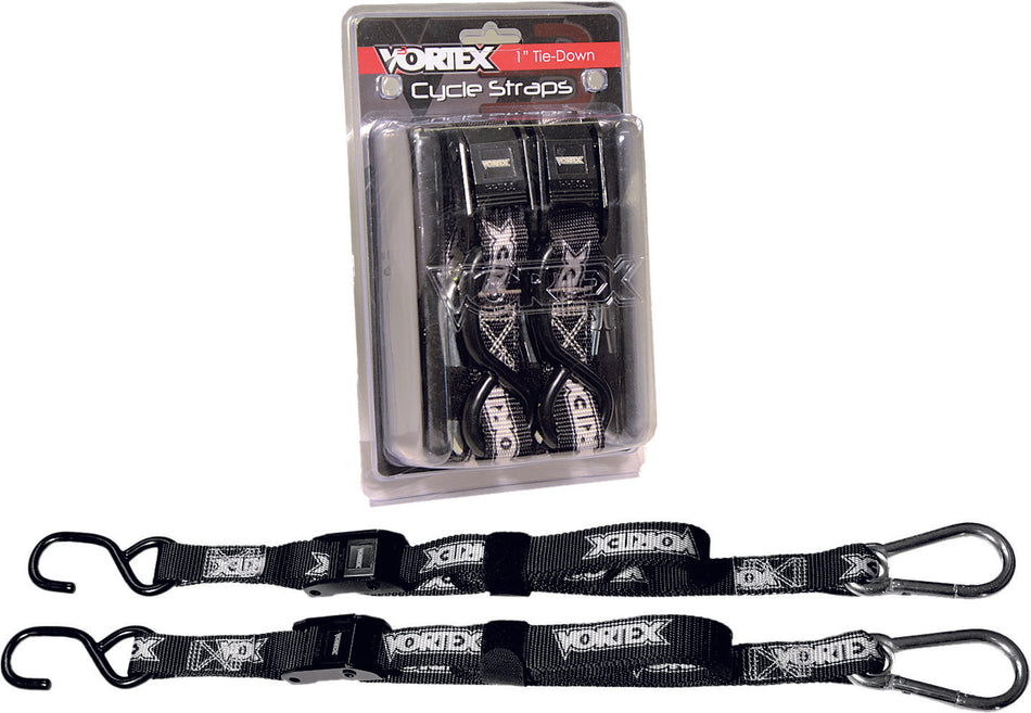 VORTEX Tie Downs 1" 2/Pk Blk TD111