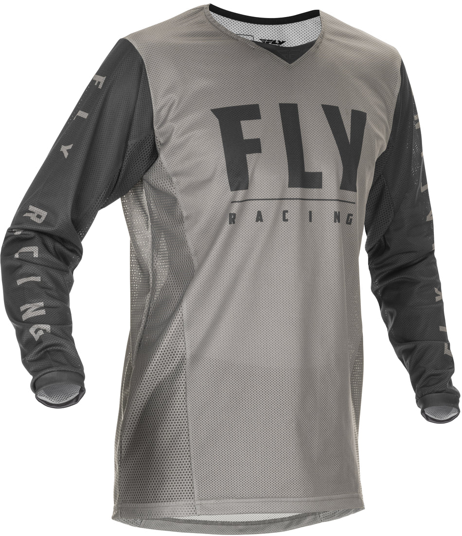 FLY RACING Youth Kinetic Mesh Jersey Light Grey/Dark Grey Ym 374-316YM