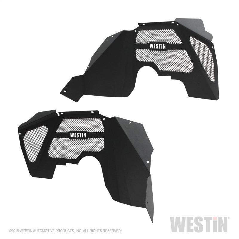 Westin 07-18 Jeep Wrangler JK Inner Fenders - Front - Textured Black 62-11005