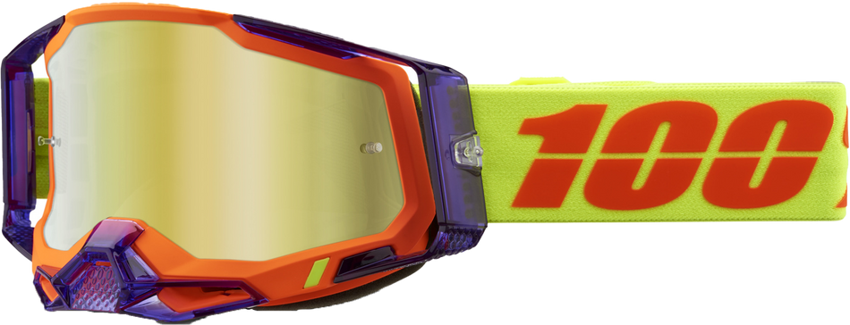 100% Racecraft 2 Goggle Panam Mirror Gold Lens 50010-00021