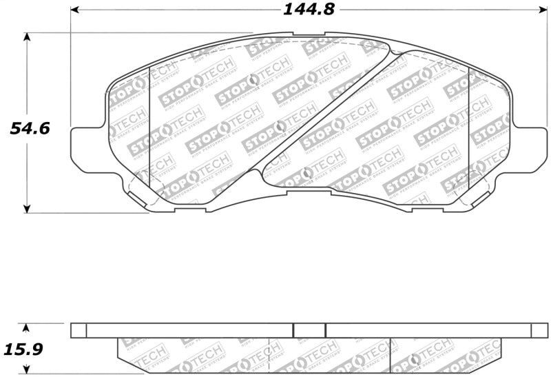 StopTech Street Touring 07-10 Jeep Compass/Patriot Front Brake Pads 308.0866