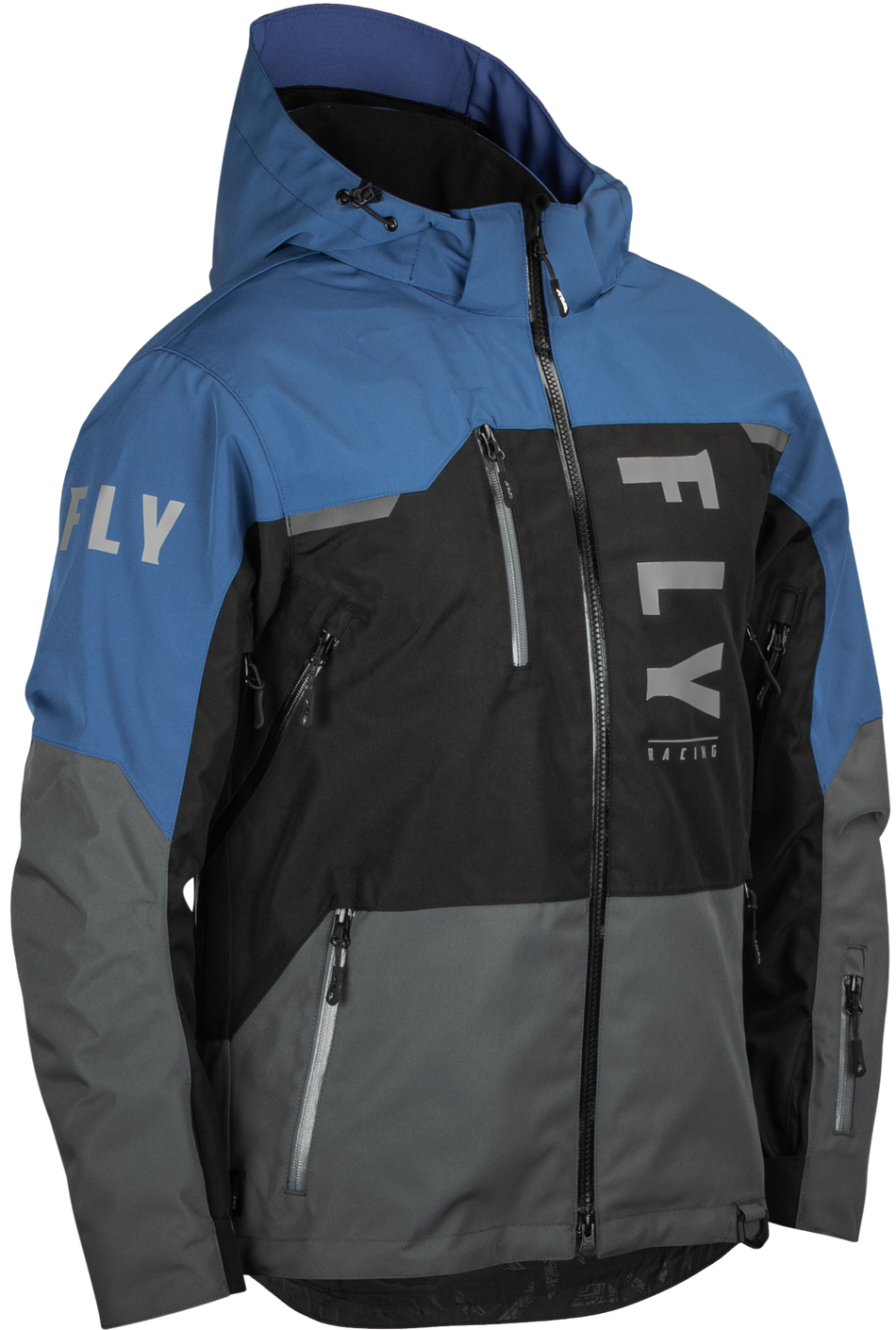 FLY RACING Carbon Jacket Black/Grey/Blue Md 470-5202M