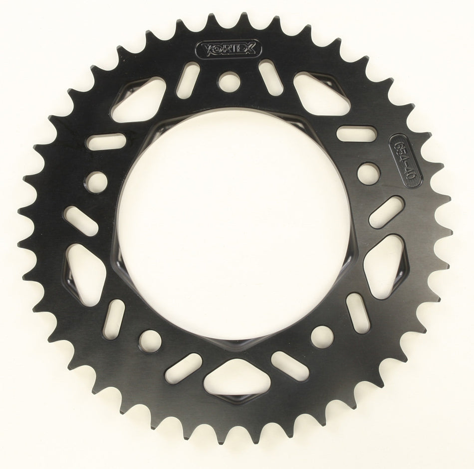 VORTEX Rear F5 Sprocket Aluminum 40t-525 Blk Hc Yam 654K-40