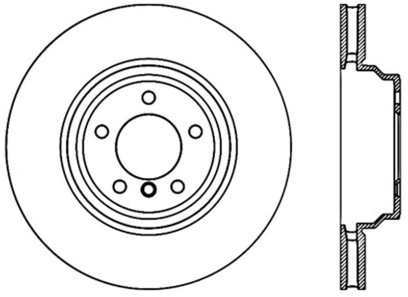 StopTech 07-09 BMW 335 (E90/E92/E93) Slotted & Drilled Left Front Rotor 127.34093L