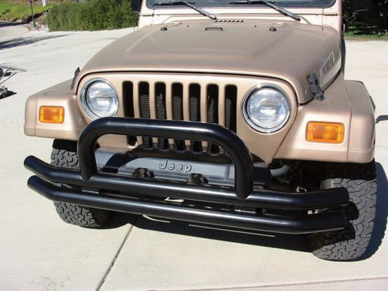 Rampage 1976-1983 Jeep CJ5 Double Tube Bumper Front - Black 8620