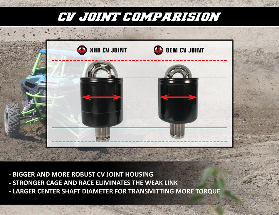 DEMON Axle - X-Treme - Heavy Duty - Long Travel - Front Left/Right PAXL6057XHD4