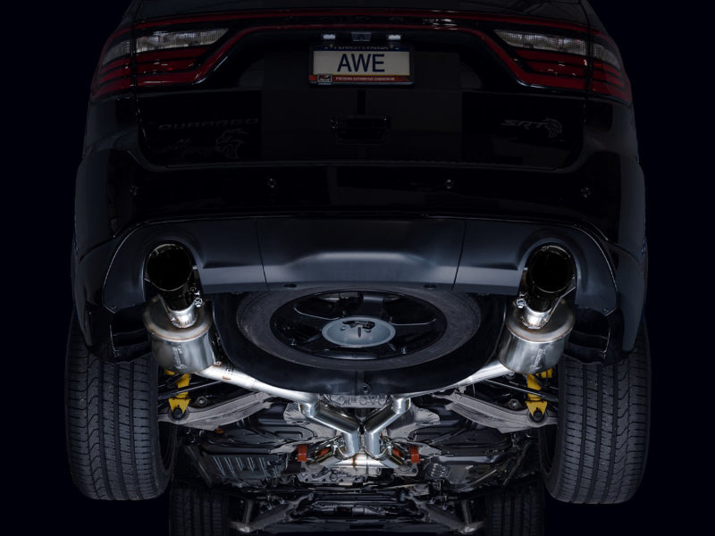 AWE Tuning 18-23 Dodge Durango SRT & Hellcat Touring Edition Exhaust - Diamond Black Tips 3015-33952