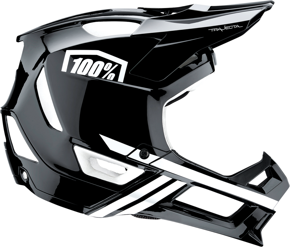 100% Trajecta Helmet - Fidlock - Black/White - Large 80003-00007