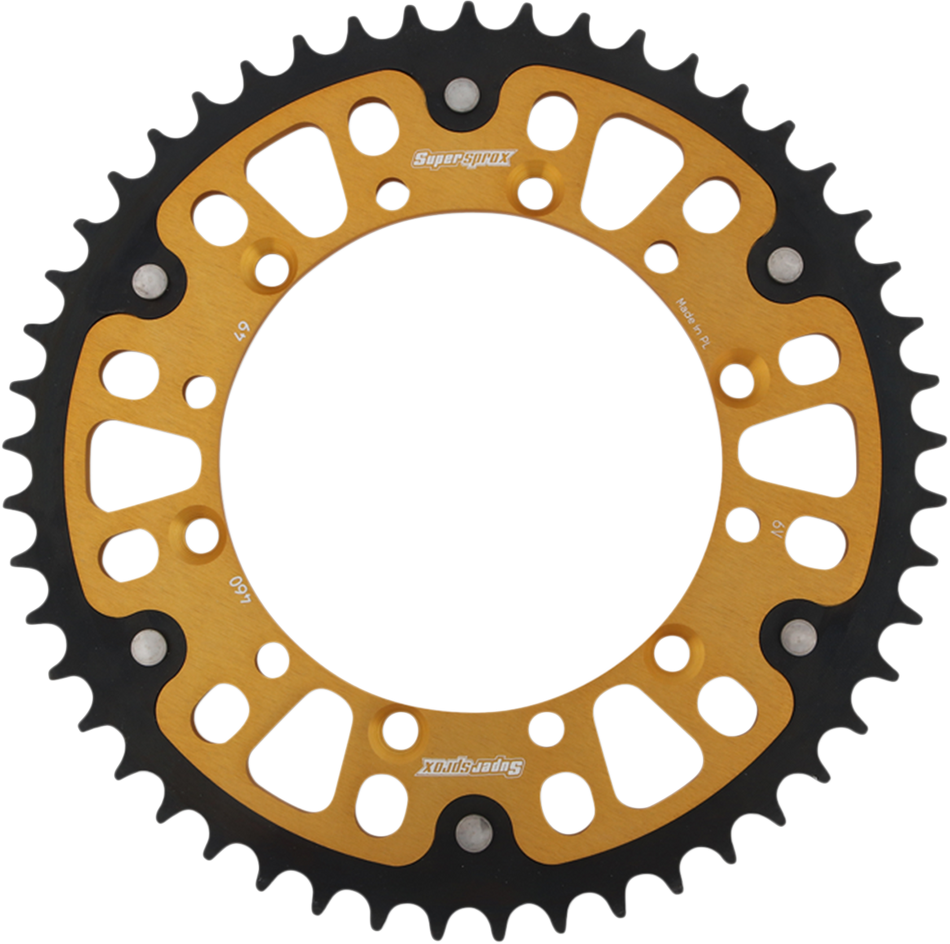 SUPERSPROX Stealth Rear Sprocket - 49 Tooth - Gold - Kawasaki/Suzuki RST-460-49-GLD