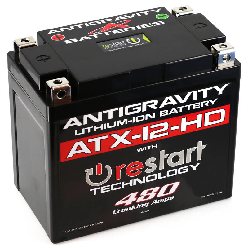 Antigravity YTX12 High Power Lithium Battery w/Re-Start AG-ATX12-HD-RS