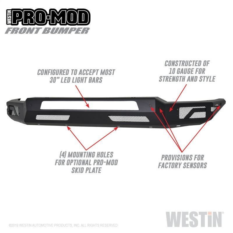 Westin  2019 Dodge Ram 1500 ( Excludes 1500 Classic & Rebel Models )  Pro-Mod Front Bumper 58-41075