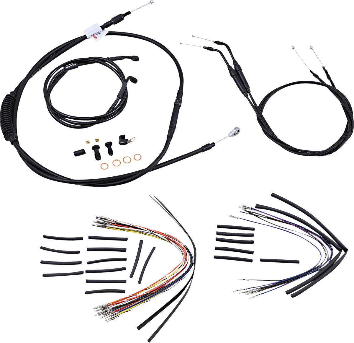 BURLY BRAND Control Kit - 14" Ape Hanger Handlebars B30-1043