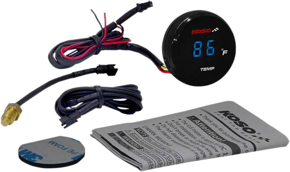 KOSO NORTH AMERICA I-Gear Thermometer - Blaue Ziffern BA067B12