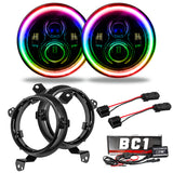 Oracle Jeep Wrangler JL/JT 7in. High Powered LED Headlights (Pair) - ColorSHIFT w/ BC1 Controller 5769J-335