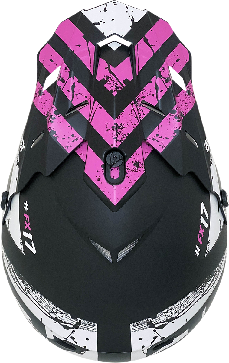 Casco AFX FX-17 - Attack - Negro mate/fucsia - Grande 0110-7169 