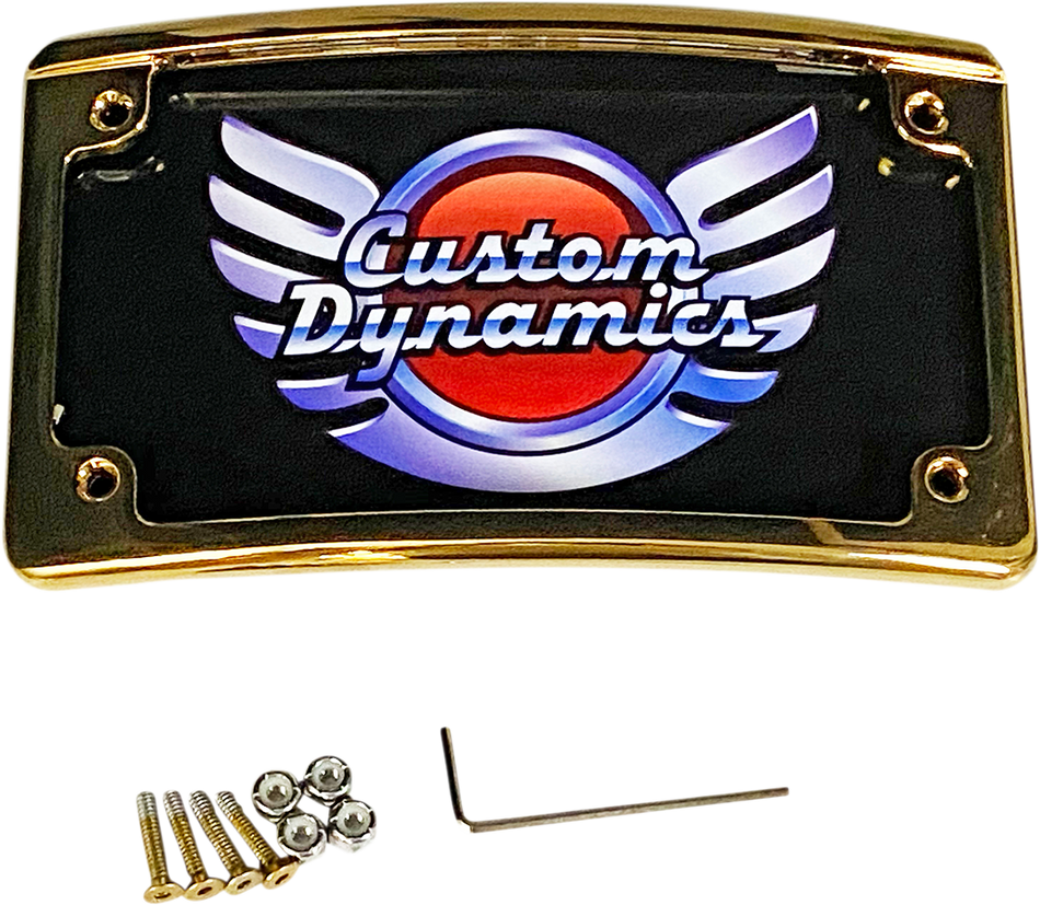 CUSTOM DYNAMICS LED License Plate Frame - Gold LPF-RAD-G-LP