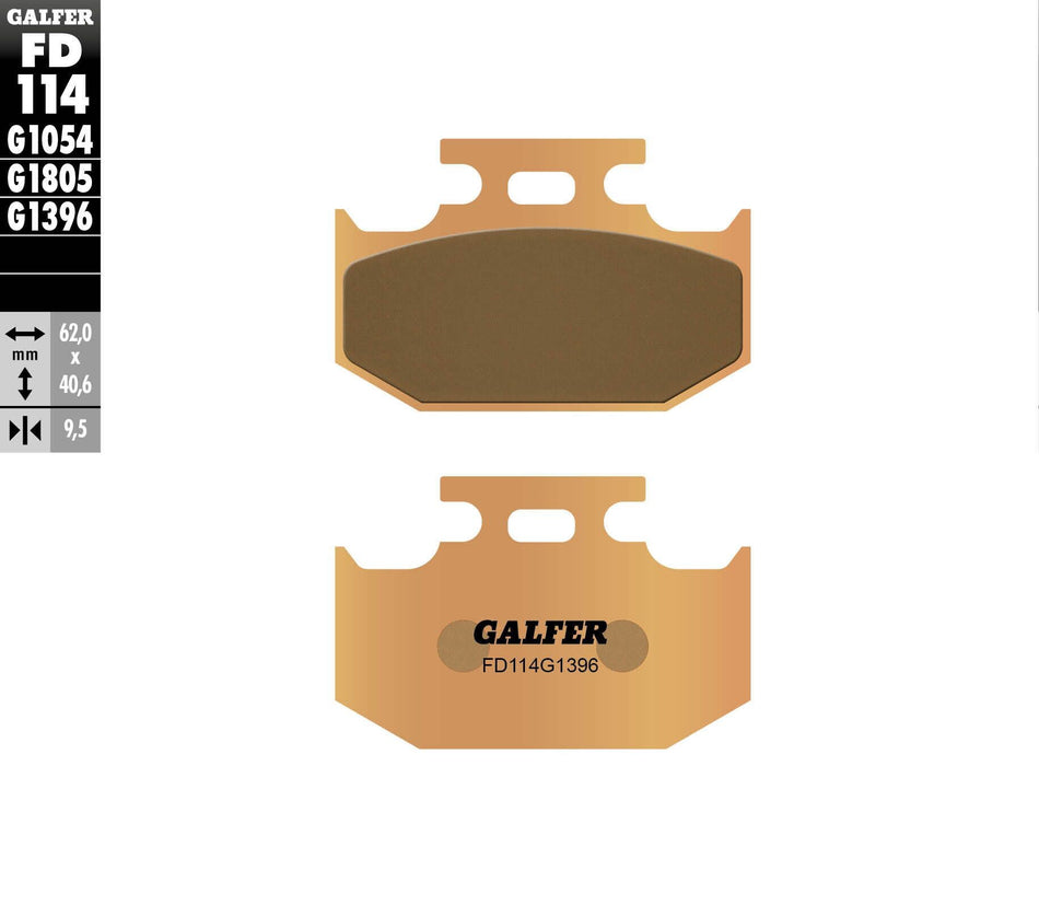 GALFER Brake Pads Sintered Fd114g1396 FD114G1396