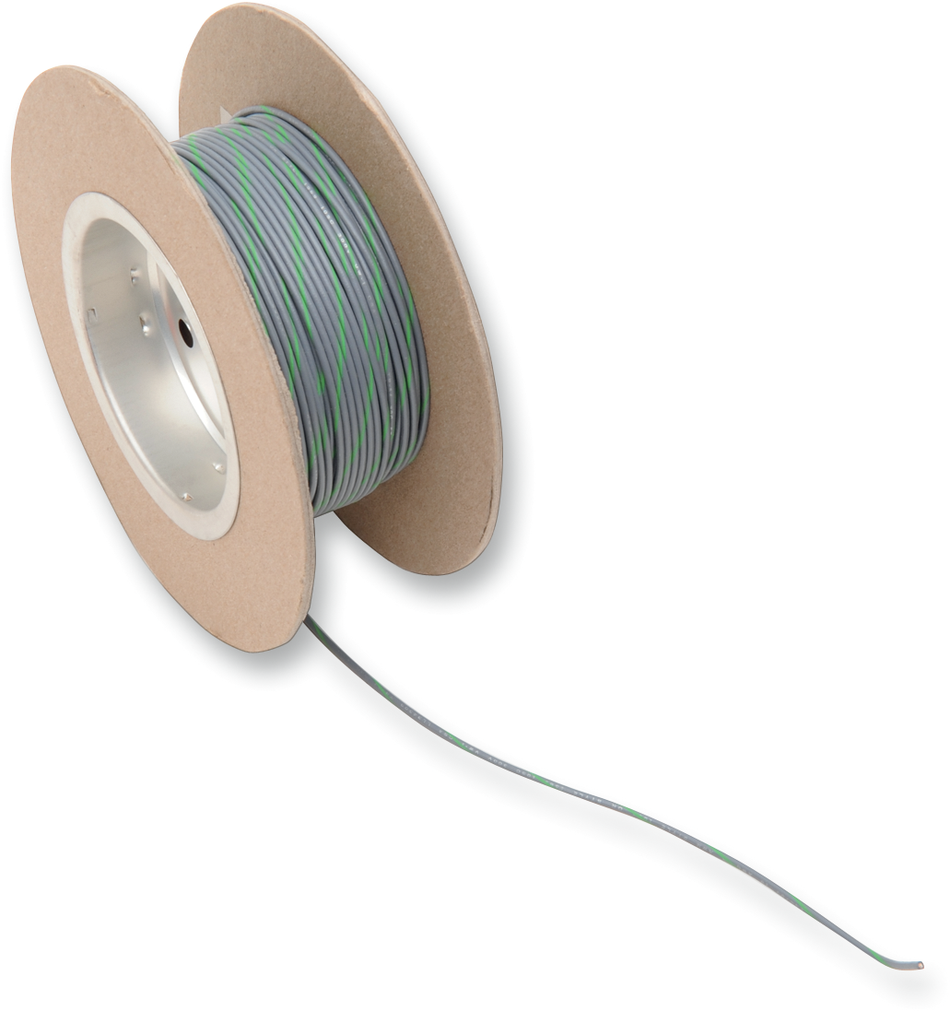 NAMZ 100' Wire Spool - 18 Gauge - Gray/Green NWR-85-100