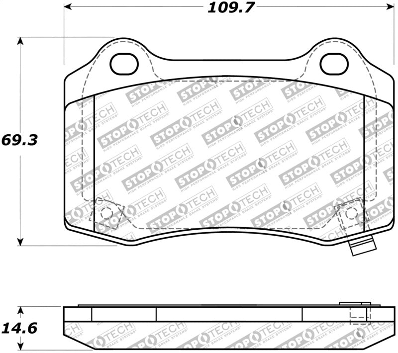 StopTech Street Touring 10+ Camaro Rear Brake Pads 308.1053