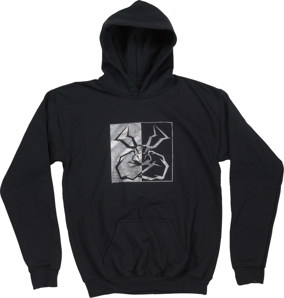 MOOSE RACING Sudadera con capucha juvenil con personalidad dividida - Negro - XL 3052-0676 