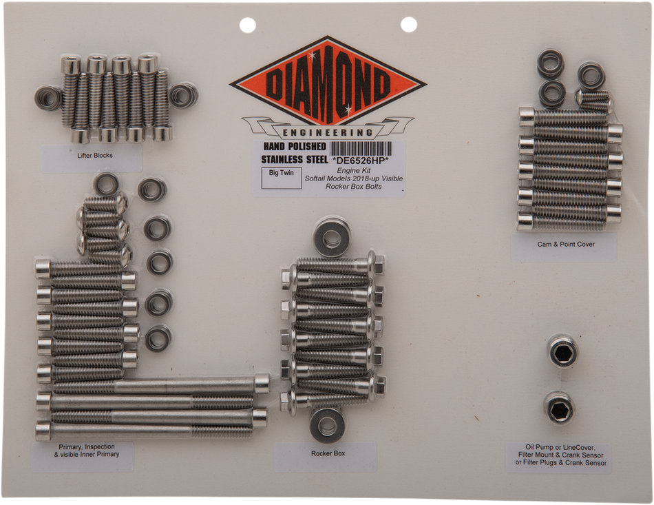 DIAMOND ENGINEERING Bolt Kit - Engine - FL/FX DE6526HP