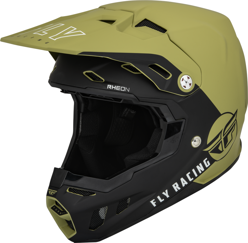 FLY RACING Youth Formula Cc Centrum Helmet Matte Olive Grn/Blk Yl 73-4324YL