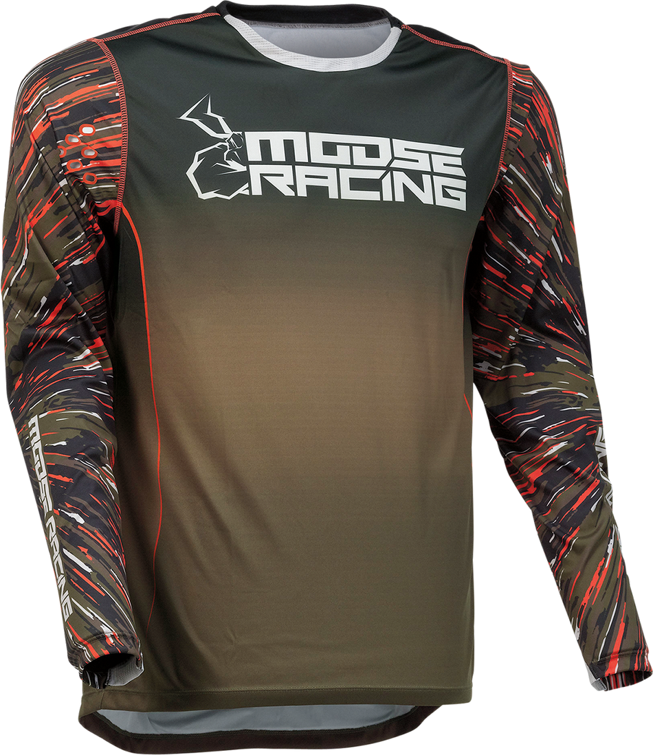 MOOSE RACING Agroid Jersey - Olive/Orange - Medium 2910-6983