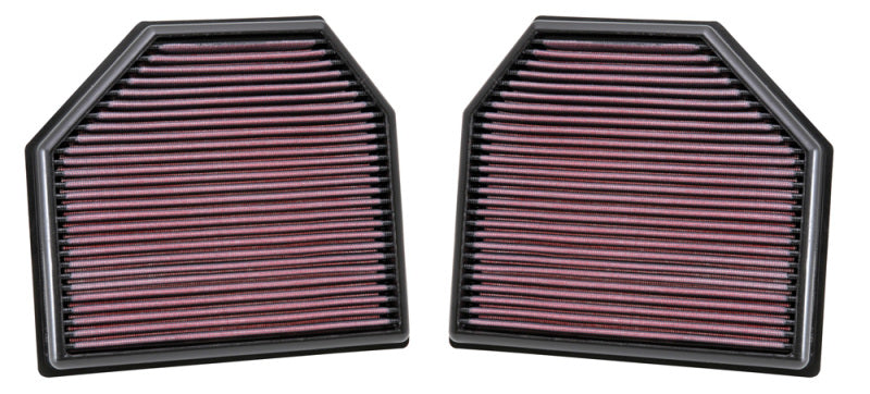 K&N Replacement Air Filter for 11-14 BMW M5/M6 4.4L V8 / 2015 M4/M3 3.0L I6  (2 per box) 33-2488