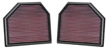 K&N Replacement Air Filter for 11-14 BMW M5/M6 4.4L V8 / 2015 M4/M3 3.0L I6  (2 per box) 33-2488
