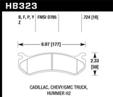Hawk Chevy / GMC Truck / Hummer LTS Street Rear Brake Pads KHB323Y.724