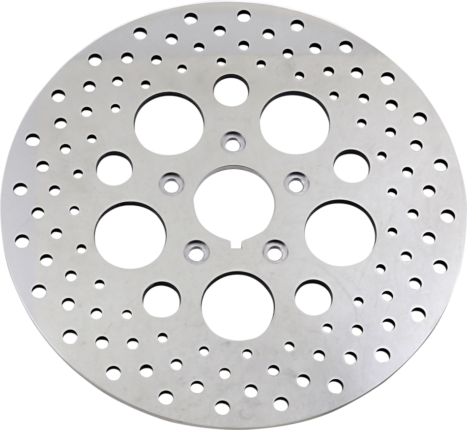 DRAG SPECIALTIES Drilled Brake Rotor - Front - 11.5" - Harley-Davidson 060176ASP-BC648