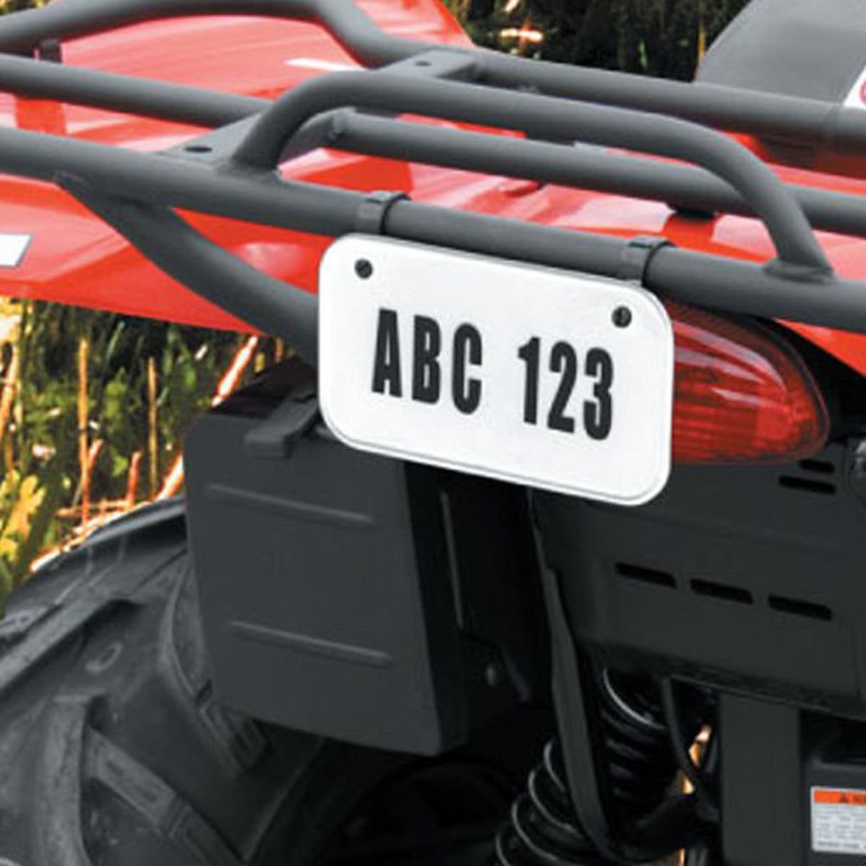 Hardline Hardline Atv License Plate White 315004