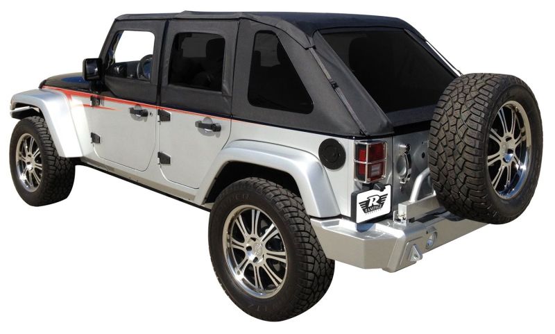 Rampage 2007-2018 Jeep Wrangler(JK) Unlimited Frameless Soft Top Kit - Black Diamond 109835