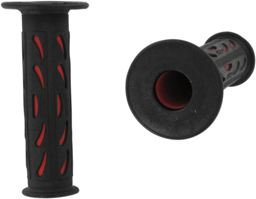 Puños PRO GRIP - 724 - Extremos abiertos - Negro/Rojo PA0724OERO02 