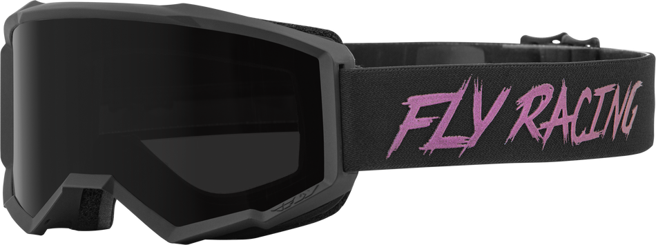 FLY RACING Zone W/C Goggle Black/Fusion W/Dark Smoke Hydrophoc Lens 37-51671