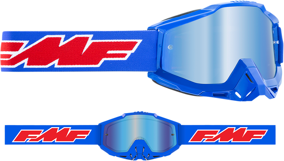 FMF PowerBomb Goggles - Rocket - Blue - Blue Mirror F-50037-00002 2601-2977