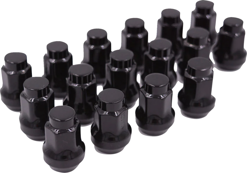 RACELINE WHEELS Lug Nuts - Conical - 3/8"-24 - Black ALUGB-13BX