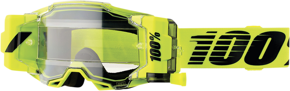 100% Armega Forecast Goggles - Nuclear Citrus - Clear 50006-00002