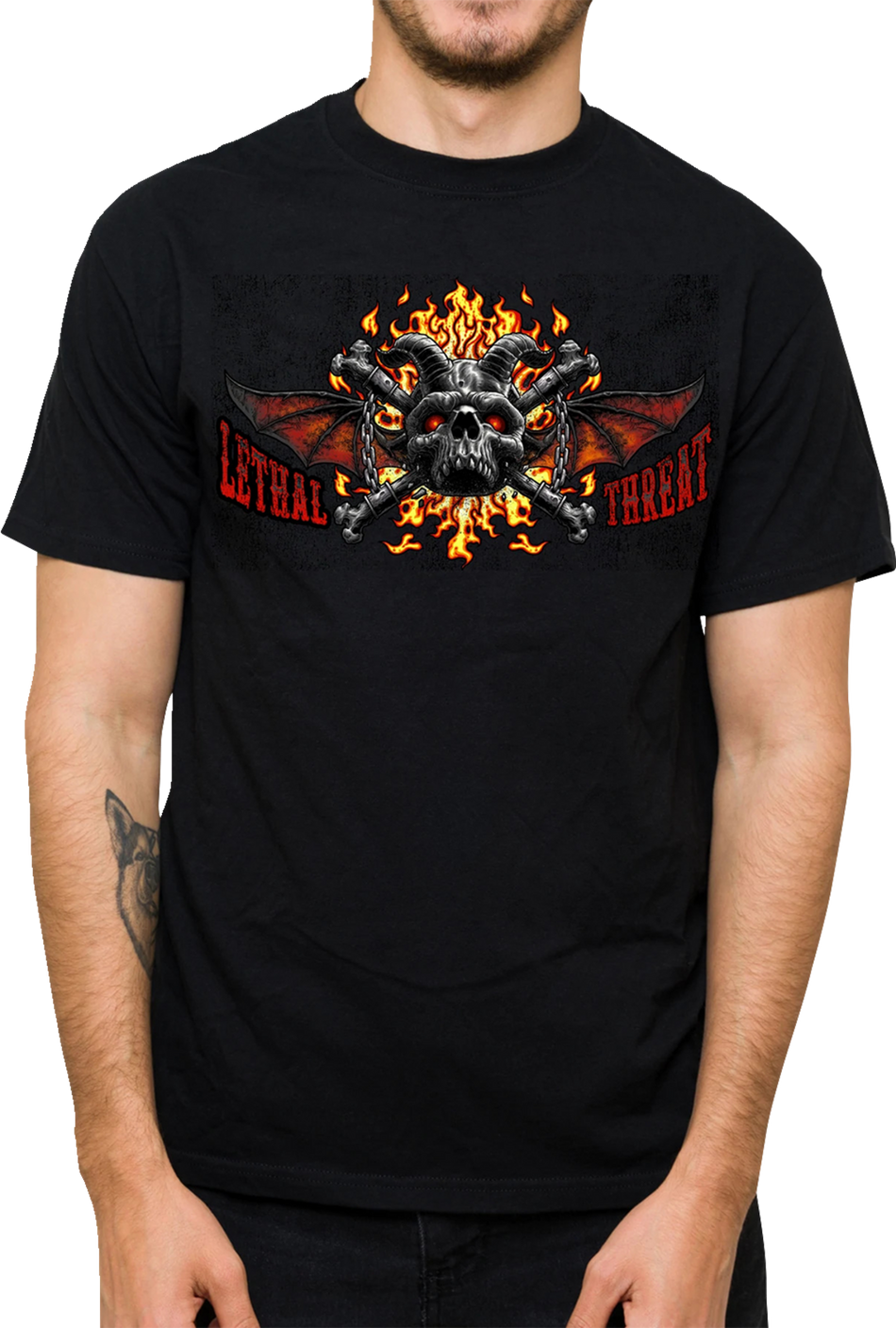 LETHAL THREAT Hell Was Full T-Shirt - Black - Medium LT20901M