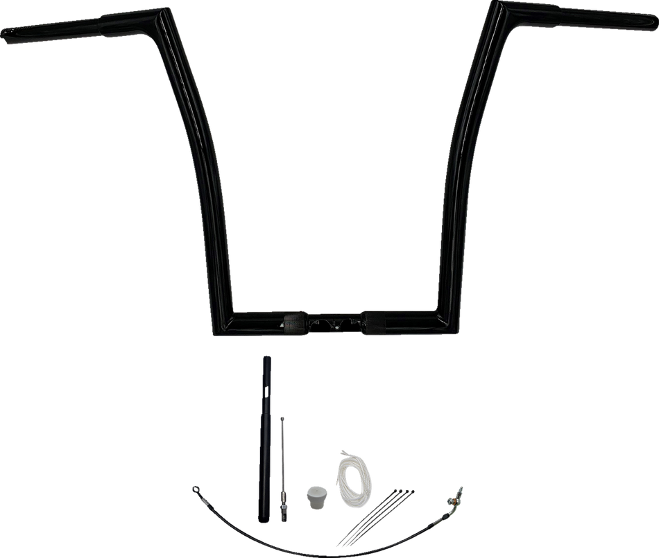 FAT BAGGERS INC. Handlebar Kit - Flat Top - 16" - Black 719916-B