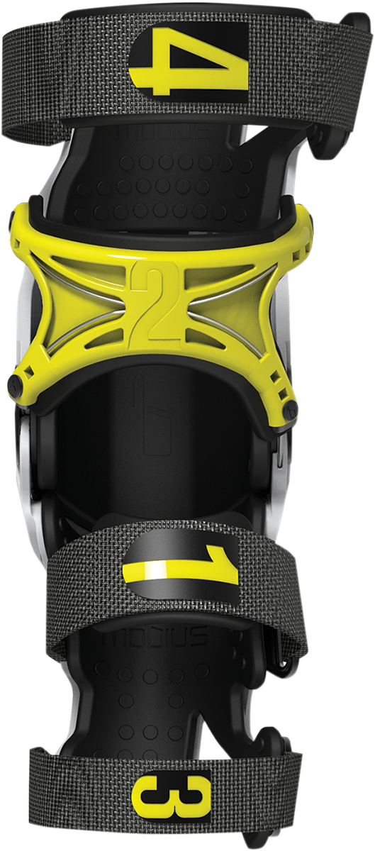 MOBIUS X8 Knee Braces - White/Yellow - 2XL 1010106