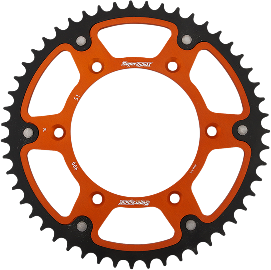 SUPERSPROX Stealth Rear Sprocket - 51 Tooth - Orange - Husaberg/Husqvarna/KTM RST-990-51-ORG