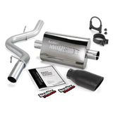 Banks Power 97-99 Jeep 2.5/4.0L Wrangler Slip Fit Cat Monster Exh Sys - SS Single Exh w/ Blk Tip 51312-B