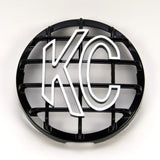 KC HiLiTES 6in. Round ABS Stone Guard for SlimLite/Daylighter Lights (Single) - Black/White KC Logo 7210