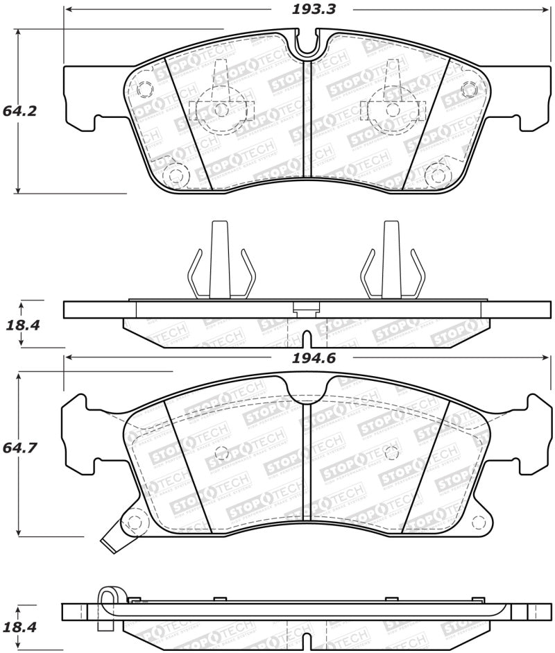 StopTech Street Brake Pads - Front 308.1455