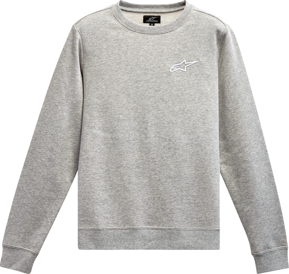 ALPINESTARS Women's Ageless Crew Fleece - Heather Gray/White - Medium 1232518201121M